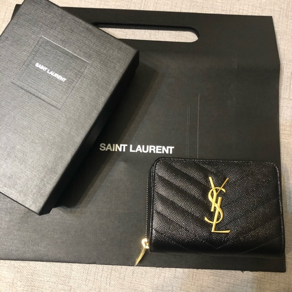 Saint Laurent Cassandre Matelasse compact zip around wallet - Picture 7 of 12